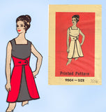 1960s Original Vintage Marian Martin Pattern 9004 Uncut Ladies Wrap Dress 39 B