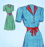 1940s Vintage Mail Order Sewing Pattern 9005 Uncut Misses WWII Dress Sz 36 Bust