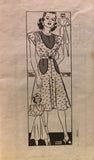 Marian Martin 9011: 1940s Misses WWII Street Dress Sz 34B Vintage Sewing Pattern - Vintage4me2