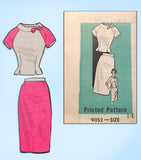 1960s Original Vintage Marian Martin Pattern 9052 Uncut Misses 2 PC Dress Sz 34B