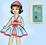 Marian Martin 9063: 1950s Cute 20 Inch Doll Clothes Set Vintage Sewing Pattern