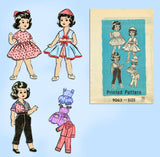 Marian Martin 9063: 1950s Cute 20 Inch Doll Clothes Set Vintage Sewing Pattern