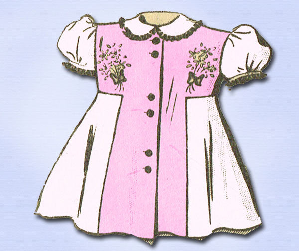 1950s Vintage Toddler Girls Dress & Slip VTG Marian Martin Sewing Pattern Size 1