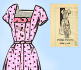 Marian Martin 9064: 1950s Cute Misses Dress Sz 35 B Vintage Sewing Pattern