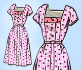 Marian Martin 9064: 1950s Cute Misses Dress Sz 35 B Vintage Sewing Pattern