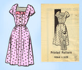 Marian Martin 9064: 1950s Cute Misses Dress Sz 35 B Vintage Sewing Pattern
