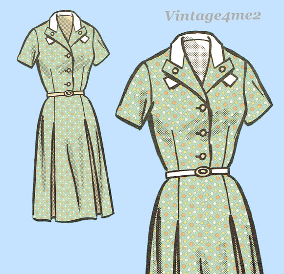 Marian Martin 9065: 1950s Cute Misses Dress Sz 35 B Vintage Sewing PatternMarian Martin 9065: 1950s Cute Misses Dress Sz 35 B Vintage Sewing Pattern