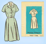 Marian Martin 9065: 1950s Cute Misses Dress Sz 35 B Vintage Sewing Pattern