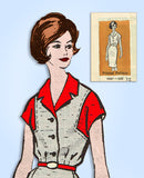 1950s Vintage Marian Martin Sewing Pattern 9087 Uncut Misses Slender Dress 32 B