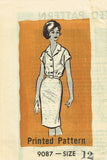 1950s Vintage Marian Martin Sewing Pattern 9087 Uncut Misses Slender Dress 32 B