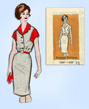 1950s Vintage Marian Martin Sewing Pattern 9087 Uncut Misses Slender Dress 32 B
