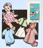 1950s Vintage Marian Martin Sewing Pattern 9099 18 inch Baby Doll Clothes ORIG