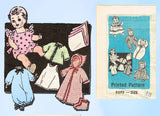 1950s Vintage Marian Martin Sewing Pattern 9099 18 inch Baby Doll Clothes ORIG