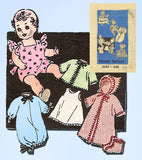 1950s Vintage Marian Martin Sewing Pattern 9099 20 In Baby Doll Clothes ORIG