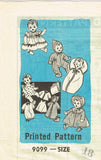 1950s Vintage Marian Martin Sewing Pattern 9099 18 inch Baby Doll Clothes ORIG