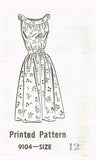 1950s Vintage Marian Martin Sewing Pattern 9104 Uncut Misses Sun Dress Size 32 B