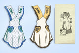 1940s Vintage Mail Order Sewing Pattern 9111 Misses One Yard Apron Sz 36 to 38 Bust