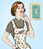 1950s Vintage Mail Order Sewing Pattern 9134 Misses Farm Kitchen Apron Fits Most