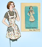 1950s Vintage Mail Order Sewing Pattern 9134 Misses Farm Kitchen Apron Fits Most