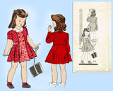 Marian Martin 9146: 1940s WWII Little Girls Dress Size 10 Vintage Sewing Pattern