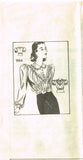 1940s Vintage Marian Martin Sewing Pattern 9164 Misses WWII Pretty Blouse Sz 30B - Vintage4me2