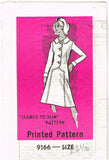 1960s Original Vintage Marian Martin Pattern 9166 Misses Slimming Dress Sz 37 B