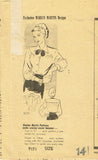 1940s Vintage Marian Martin Sewing Pattern 9171 Misses WWII Blouse Size 14 32B - Vintage4me2