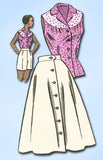 1950s Vintage Marian Martin Sewing Pattern 9180 Misses Shorts Top and Skirt 34B
