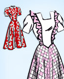 1940s Original Vintage Marian Martin Pattern 9190 Misses Pinafore Dress Sz 34 B