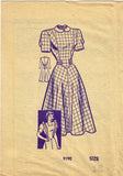 1940s Original Vintage Marian Martin Pattern 9190 Misses Pinafore Dress Sz 34 B