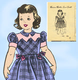 Marian Martin 9169: 1940s Toddler Girls ZigZag Dress Sz 6 Vintage Sewing Pattern - Vintage4me2