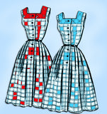 1950s Vintage Marian Martin Sewing Pattern 9205 Misses Sun Dress Size 34 Bust