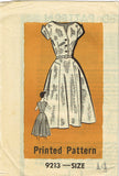 1950s Vintage Marian Martin Sewing Pattern 9213 Misses Street Dress Size 14 34B