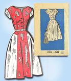 1950s Vintage Marian Martin Sewing Pattern 9213 Plus Size Street Dress Sz 46 Bust