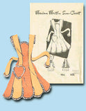 1950s Vintage Marian Martin Sewing Pattern 9216 Misses Scalloped Apron Size LRG