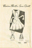 1950s Vintage Marian Martin Sewing Pattern 9216 Misses Scalloped Apron Size LRG
