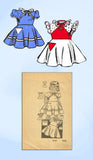 1940s Vintage Marian Martin Sewing Pattern 9220 Cute Uncut Little Girls Dress 10