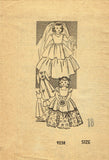 1940s Vintage Marian Martin Sewing Pattern 9238 18inch Bridal Doll Clothes Set