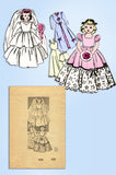 1940s Vintage Marian Martin Sewing Pattern 9238 18inch Bridal Doll Clothes Set