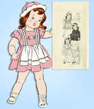 1930s Vintage Marian Martin Sewing Pattern 9239 18 Inch Little Girl Doll Clothes