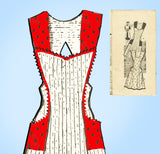 1940s Vintage Marian Martin Sewing Pattern 9261 Misses Scalloped Apron 36 38 B