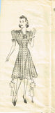 1930s Vintage Marian Martin Sewing Pattern 9271 Uncut Misses Dress Size 38 Bust