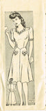 1940s Vintage Misses' WWII Dress 1943 Marian Martin Sewing Pattern 9273 Size 18