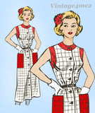 Marian Martin 9276: 1950s Misses Cinched Waist Dress 31 B Vintage Sewing Pattern