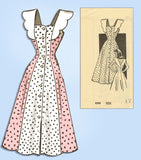 1940s Vintage Marian Martin Sewing Pattern 9293 Uncut Misses Sun Dress Size 35 B