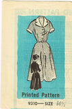 1950s Vintage Marian Martin Sewing Pattern 9310 Half Size Shirtwaist Dress 35B - Vintage4me2