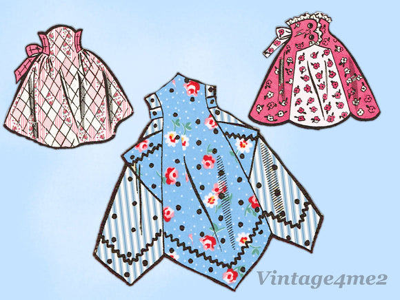 1950s Vintage Marian Martin Sewing Pattern 9361 Cute Misses Cocktail Apron Set