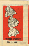 1950s Vintage Marian Martin Sewing Pattern 9361 Cute Misses Cocktail Apron Set