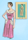 1950s Vintage Marian Martin Sewing Pattern 9317 Misses House Dress Size 36 Bust