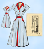 1950s Vintage Marian Martin Sewing Pattern 9329 Misses Dress w Cap Sleeves 34 B - Vintage4me2